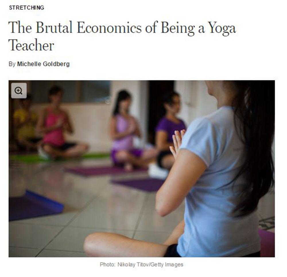 NY Mag: The Brutal Economics of Being a Yoga Teacher