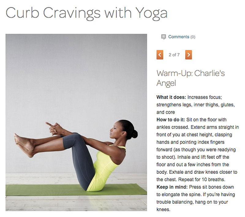Sadie shares how to 'Curb Cravings with Yoga' with Whole Living